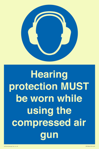 Hearing protection MUST be worn while using the compressed air gun